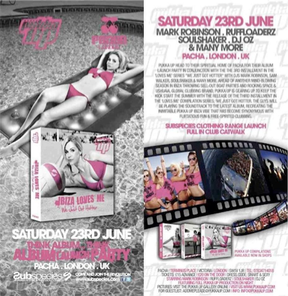 Pukka Up flyer for Pacha London, Saturday 23 June, with Soulshaker